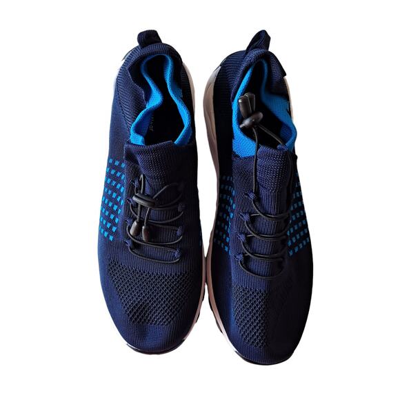 Comfort Wear Black & Blue Ortho Sneakers w/ Wide Toe Bed & Arch Support Size 12 - Picture 4 of 15